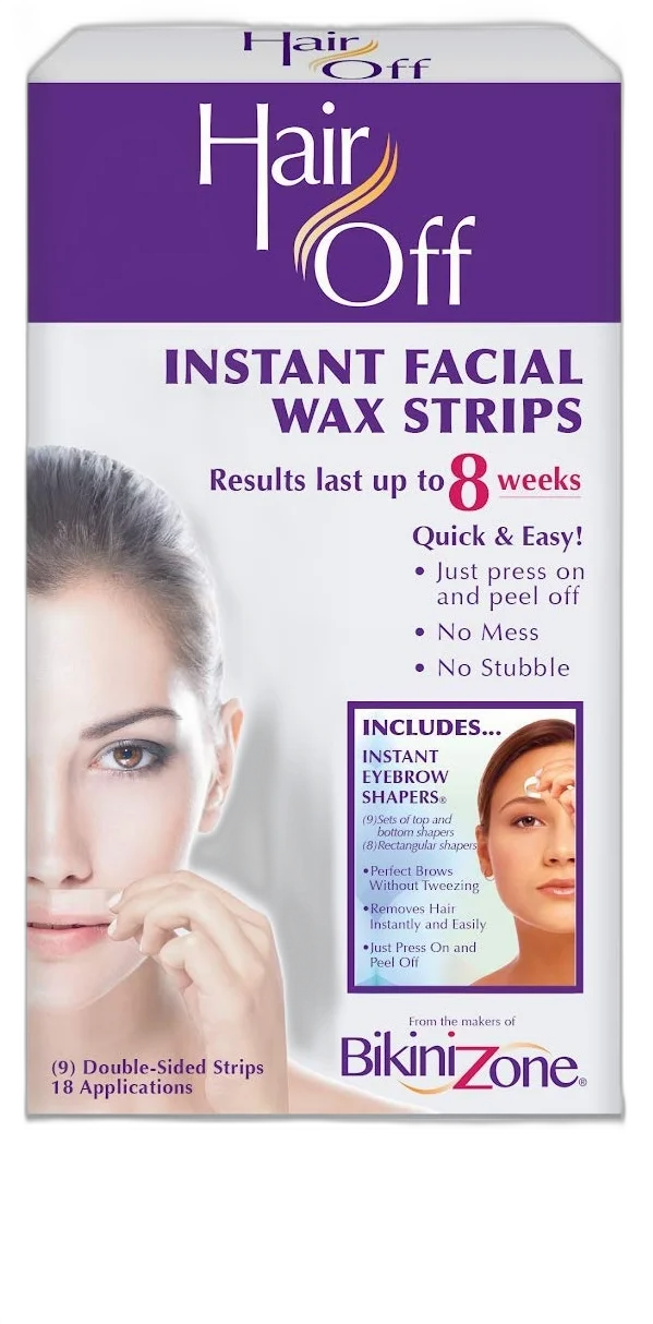 Hair Off Facial Wax Strips
